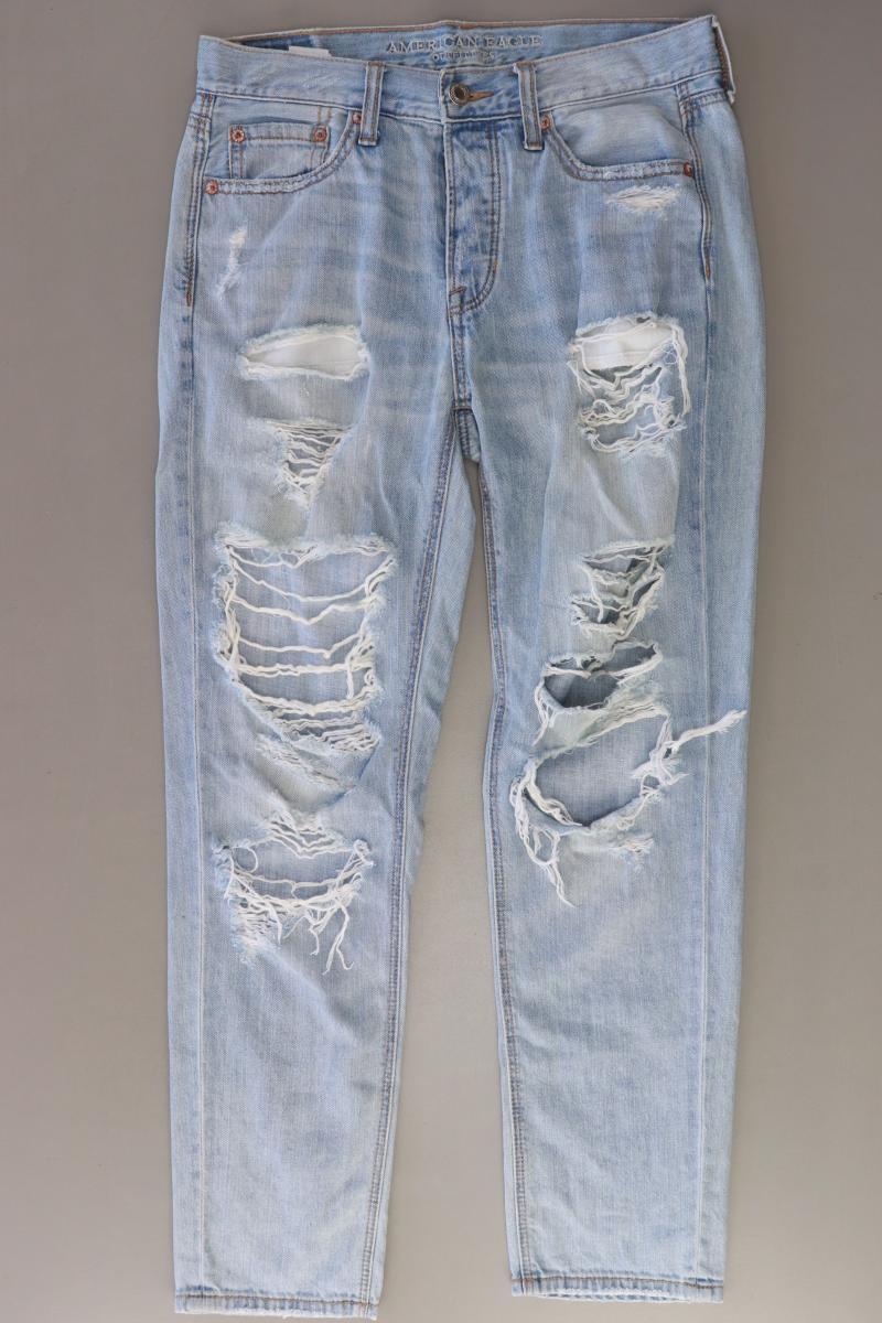 American Eagle Outfitters Straight Jeans Gr. UK 8 (XS) blau aus Baumwolle