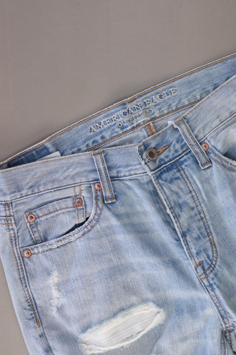 American Eagle Outfitters Straight Jeans Gr. UK 8 (XS) blau aus Baumwolle