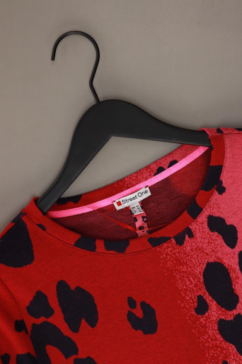 Street One Printshirt Gr. 42 mit Tierdruck 3/4 Ärmel rot aus Polyester