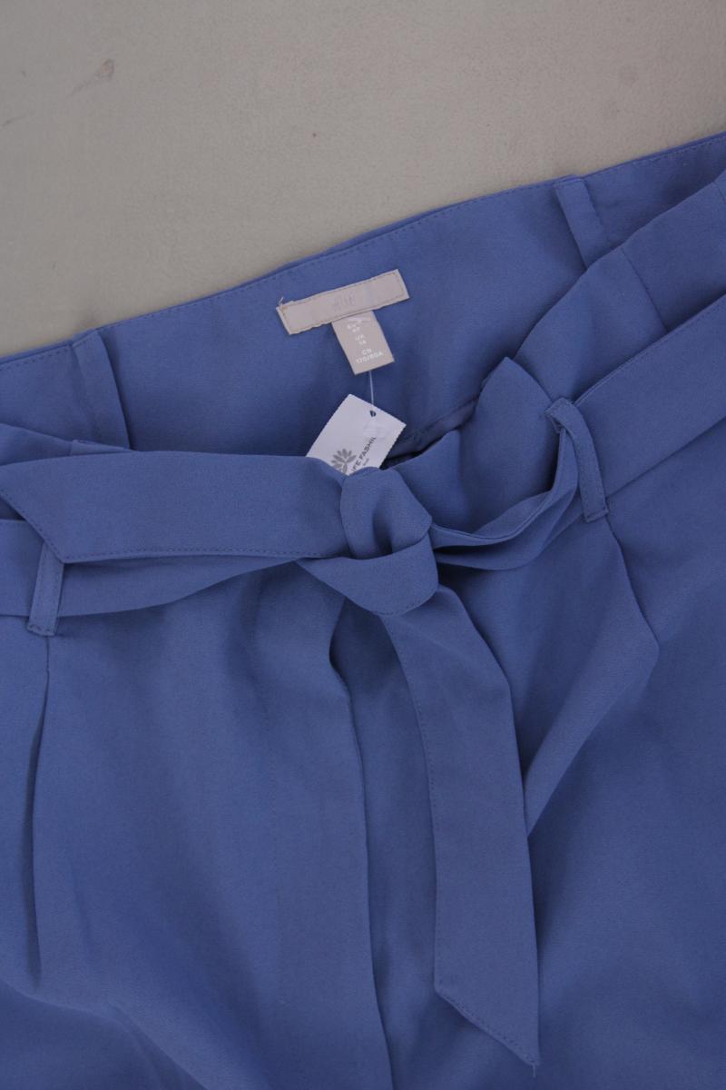 H&M Paperbag Hose Gr. 42 neuwertig mit Gürtel blau aus Polyester