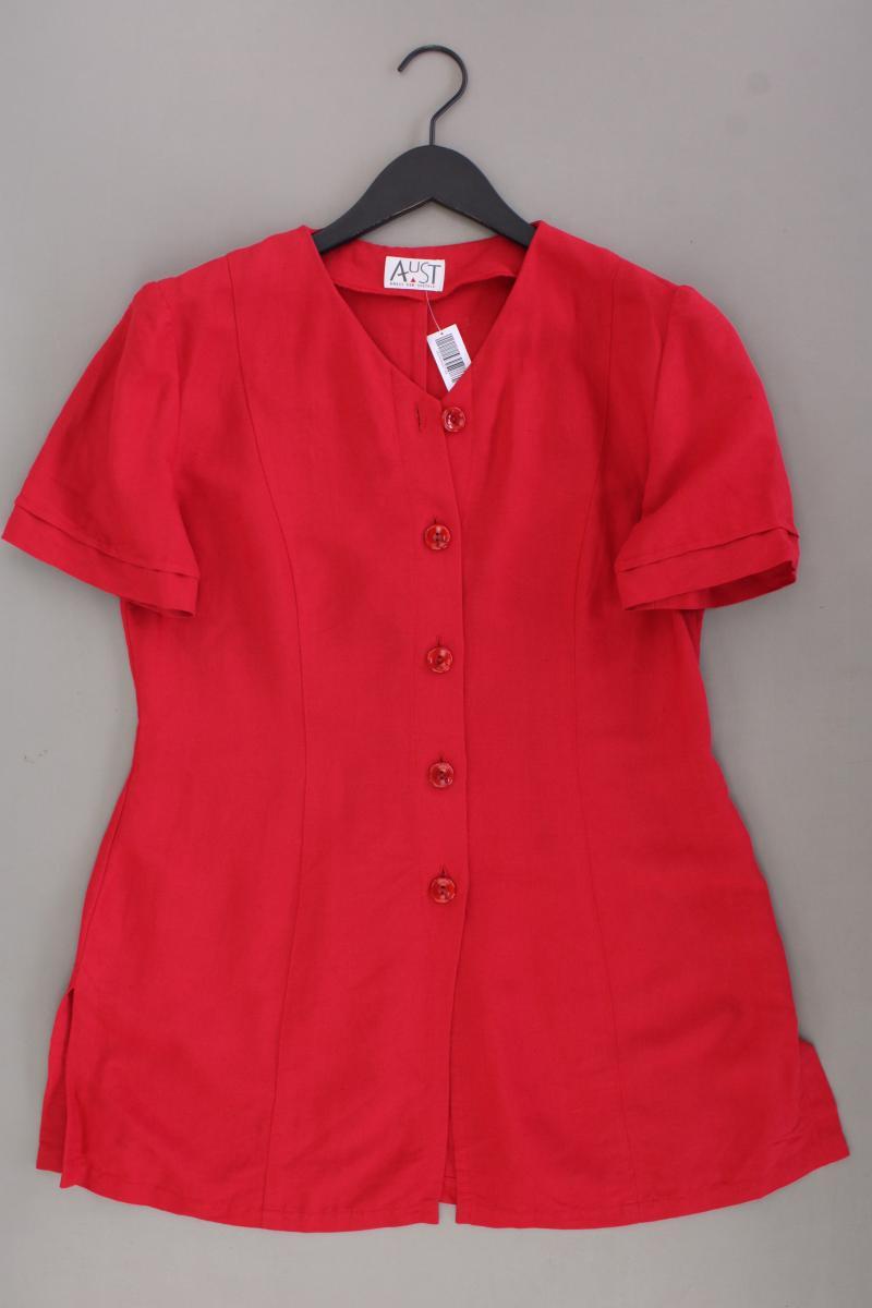 AUST Kurzarmbluse Gr. 42 Vintage rot