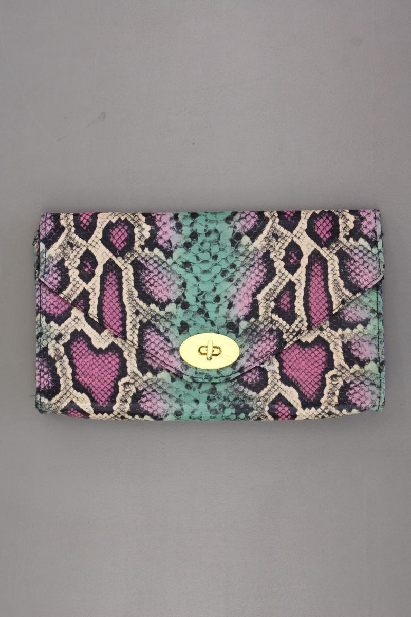 H&M Clutch mit Tierdruck mehrfarbig