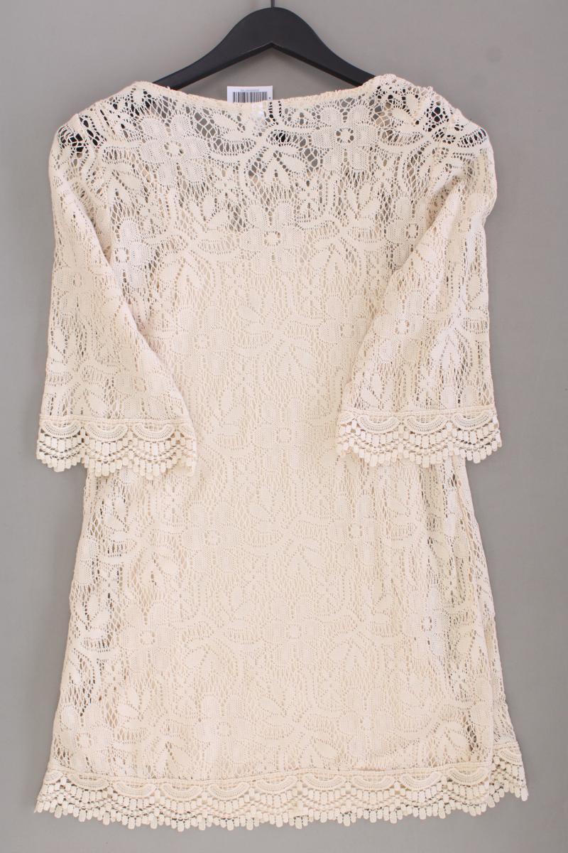 H&M Spitzenkleid Gr. 36 neuwertig 3/4 Ärmel creme aus Polyester