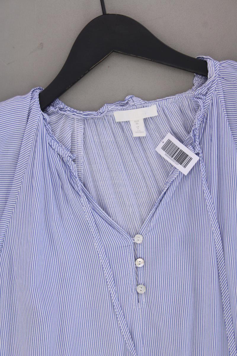 H&M Kurzarmbluse Gr. 36 gestreift blau