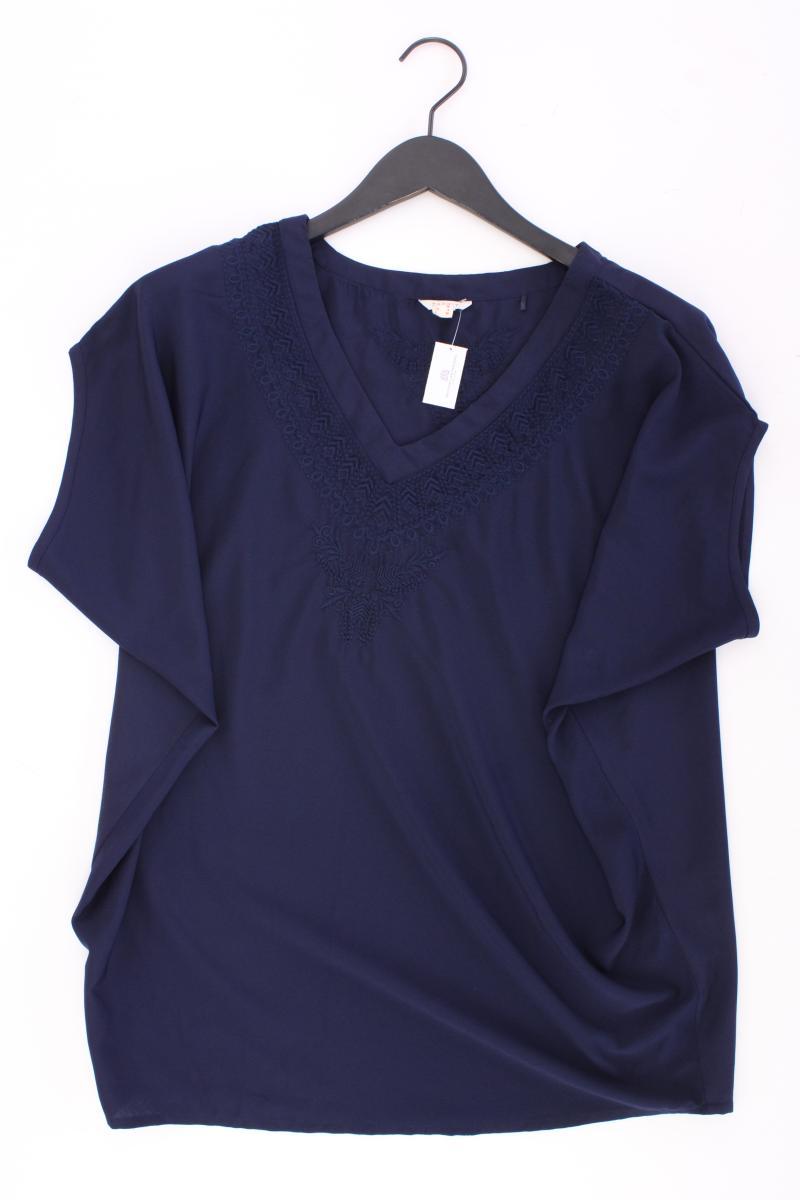 Esprit Kurzarmbluse Gr. S neuwertig blau aus Polyester