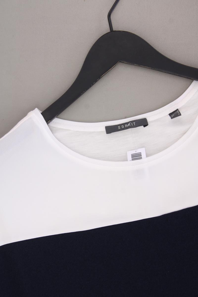 Esprit Kurzarmbluse Gr. S blau aus Polyester
