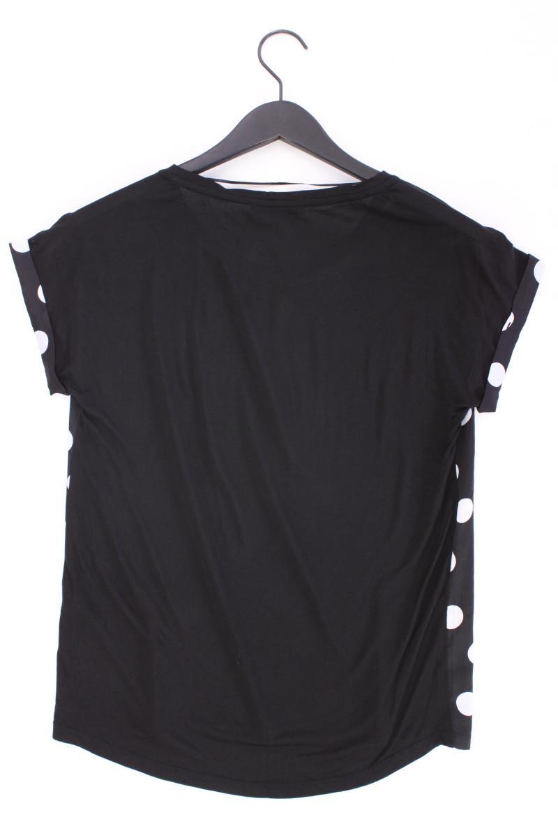 comma, Kurzarmbluse Gr. 38 gepunktet schwarz aus Viskose