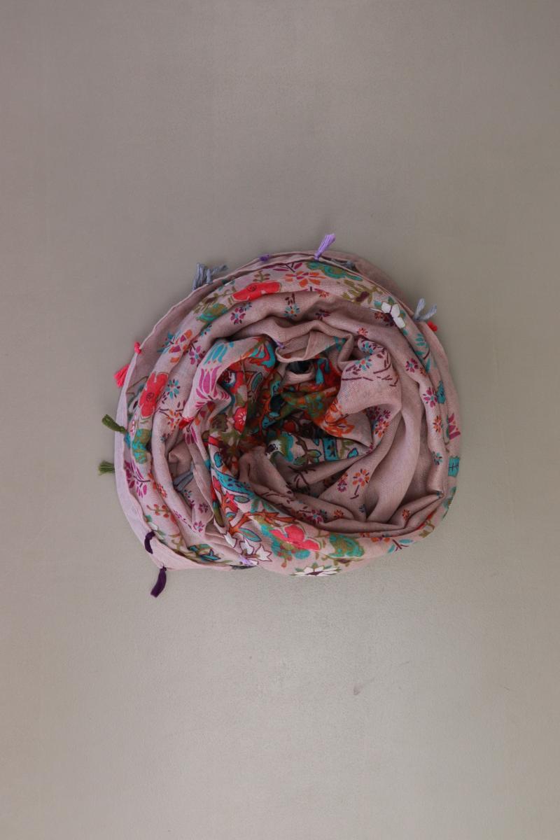 Tuch mit Blumenmuster rosa aus Polyester