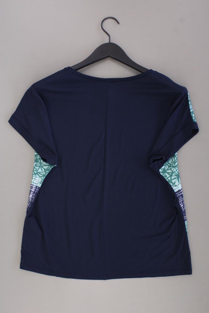 Kurzarmbluse Gr. 40 blau aus Polyester