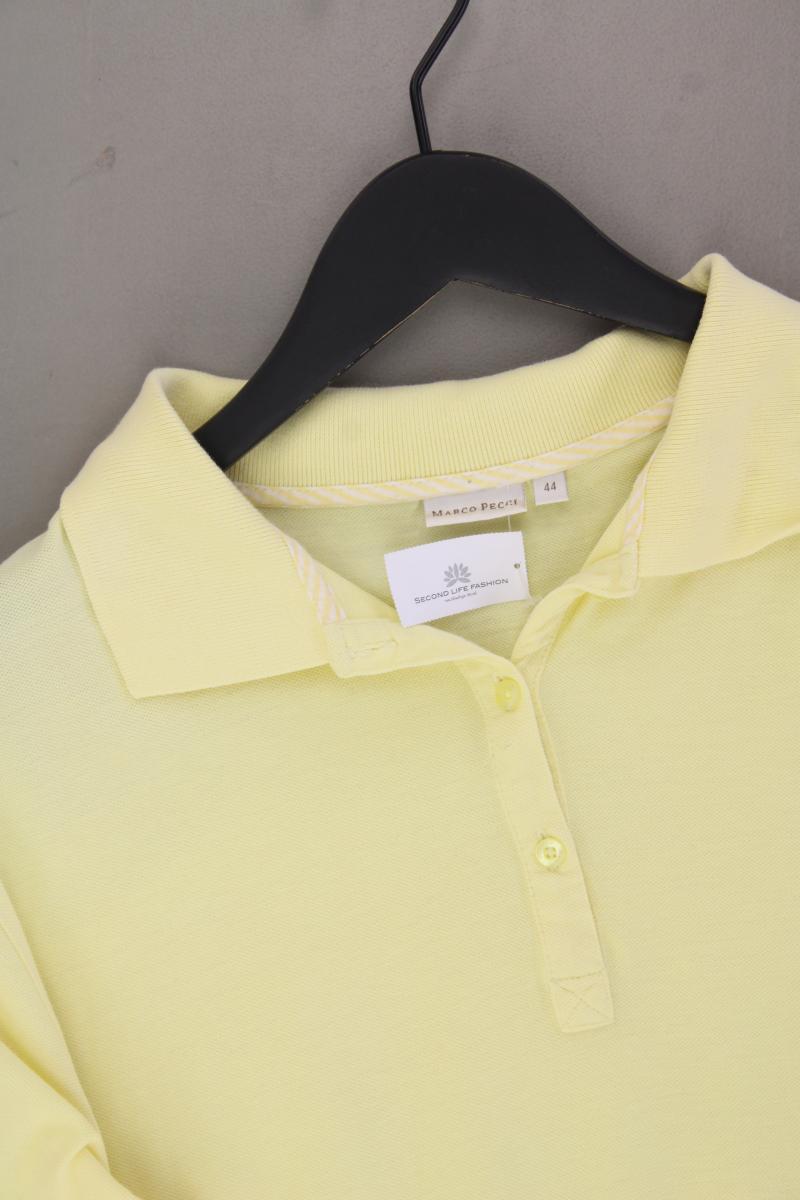 Marco Pecci Poloshirt Gr. 44 Kurzarm gelb aus Baumwolle