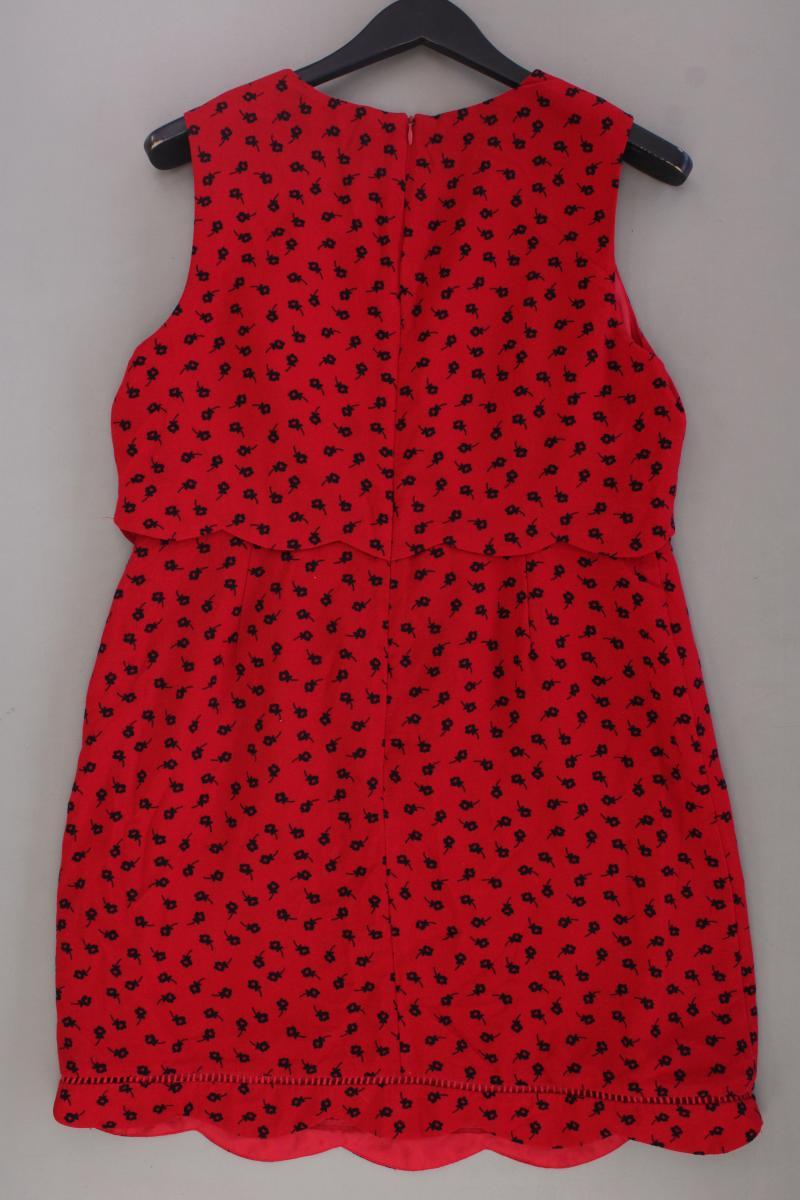 Oasis Midikleid Gr. 42 mit Blumenmuster Ärmellos rot aus Polyester