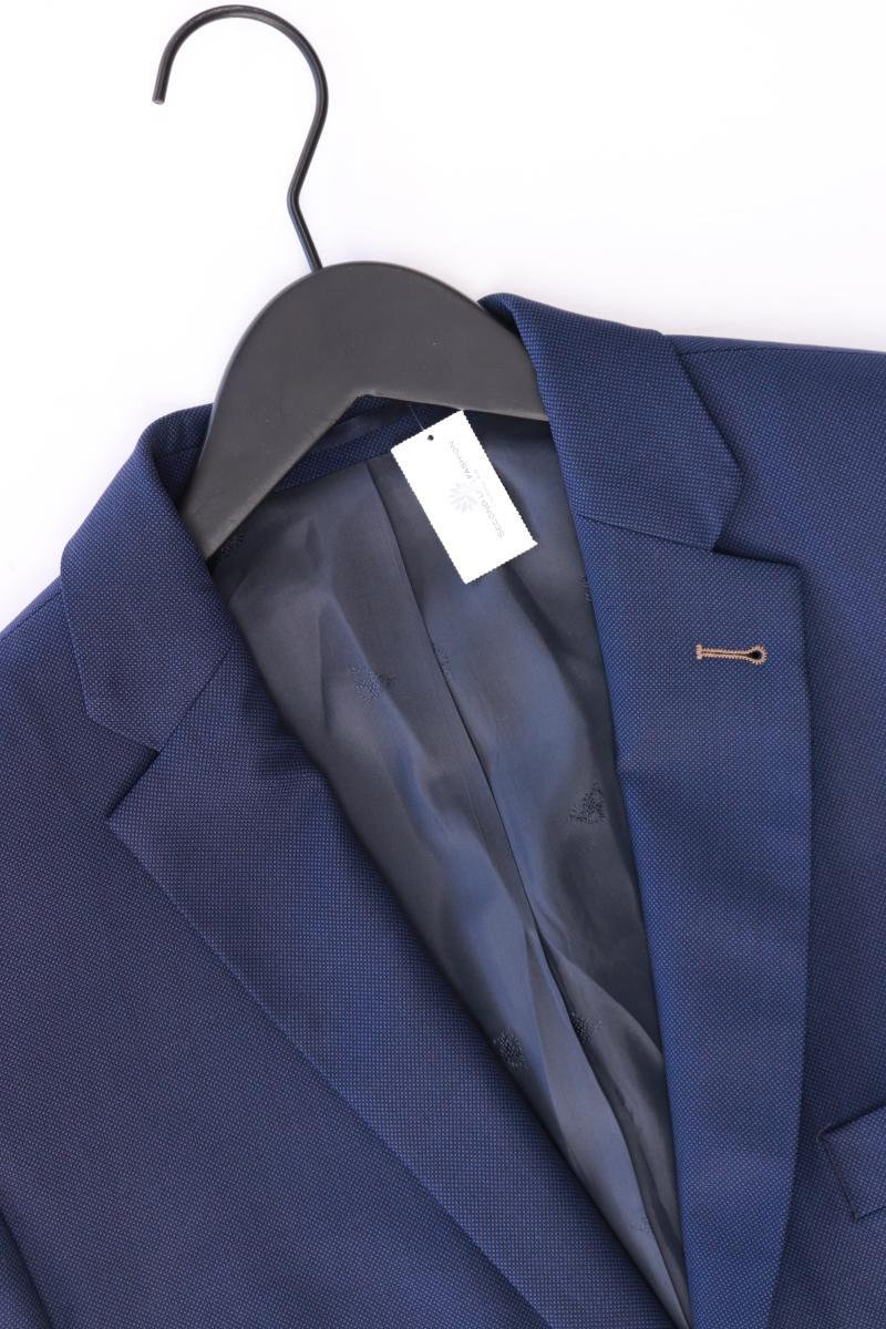 ROY ROBSEN Wollsakko für Herren Gr. 50 blau aus Schurwolle