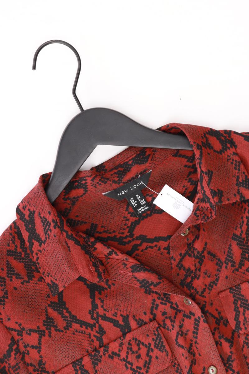 New Look Langarmbluse Gr. 44 mit Tierdruck rot aus Polyester