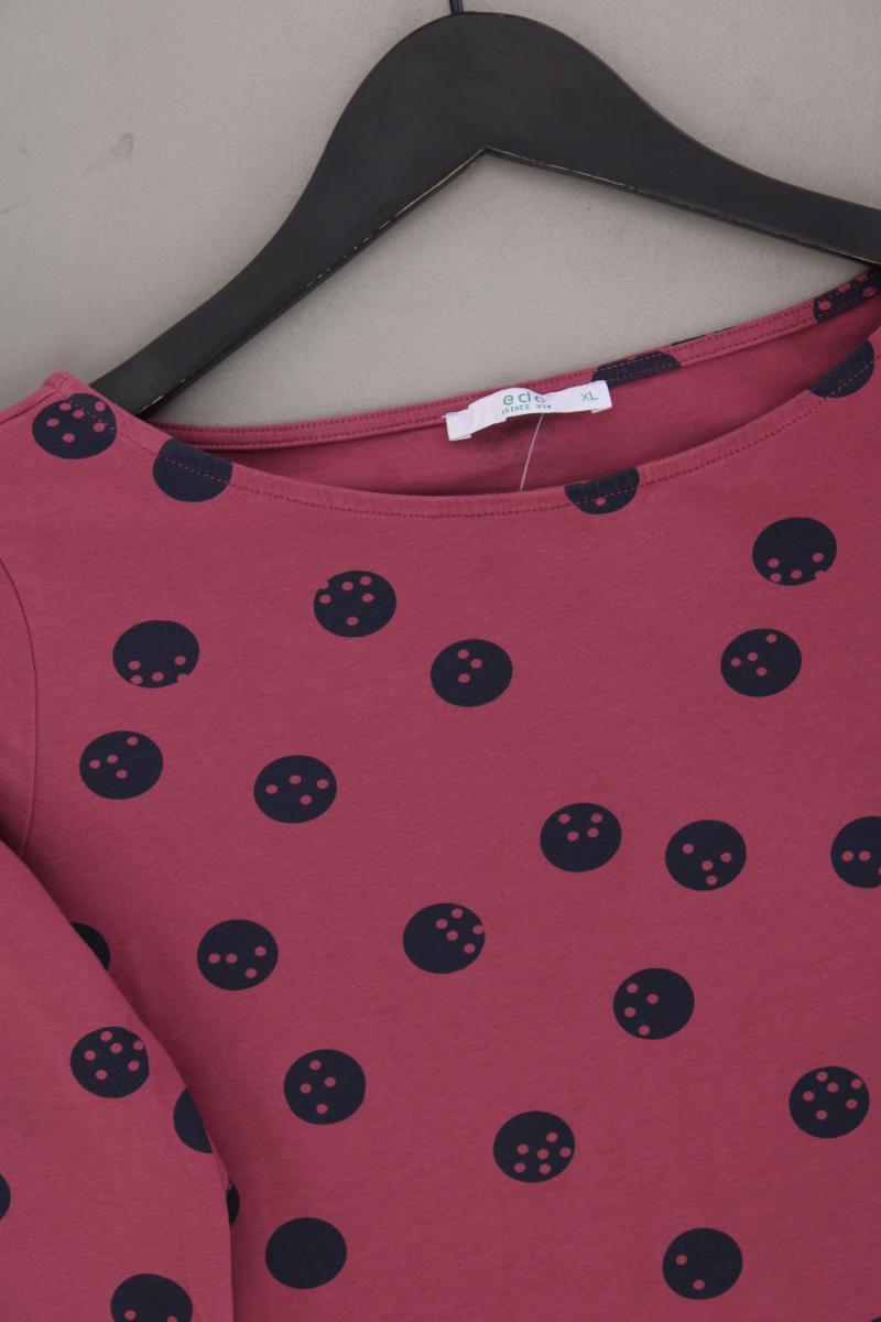 edc by Esprit Printshirt Gr. XL gepunktet 3/4 Ärmel lila aus Baumwolle