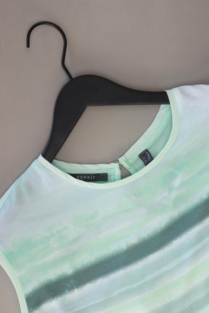 Esprit Kurzarmbluse Gr. M türkis aus Polyester
