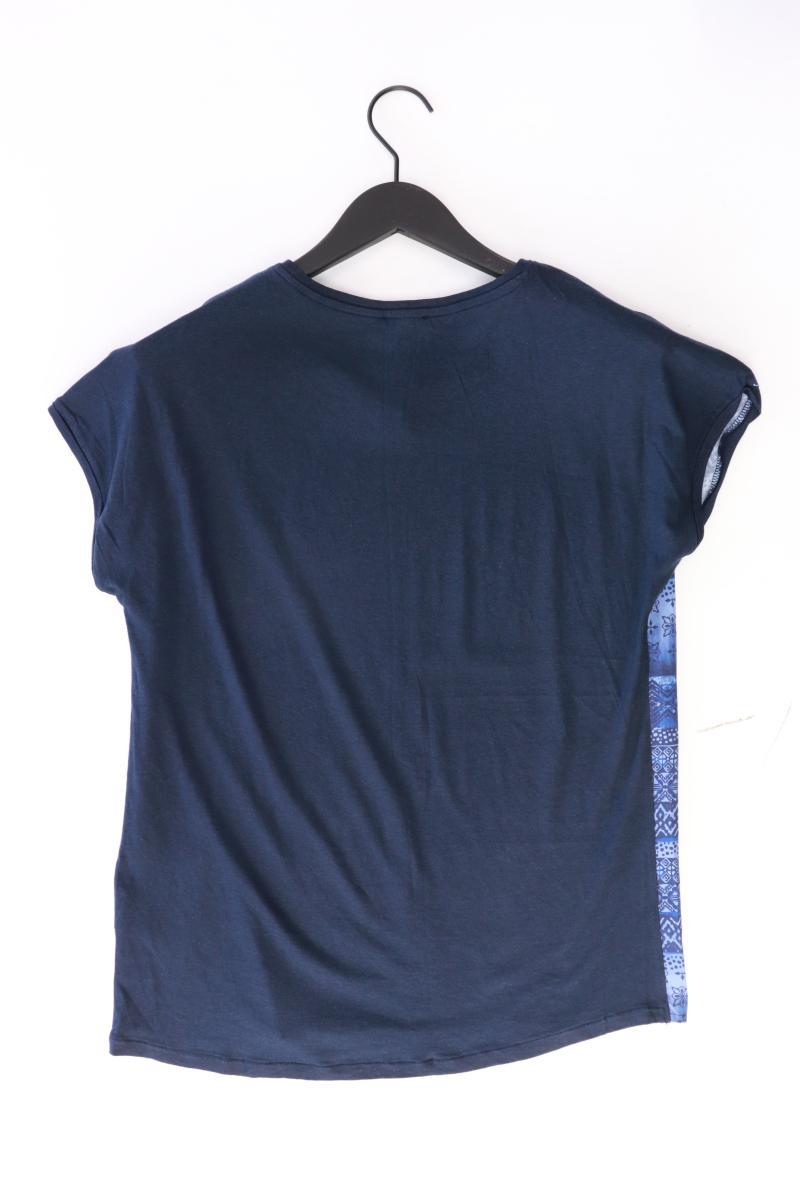 Esprit Kurzarmbluse Gr. S blau aus Baumwolle