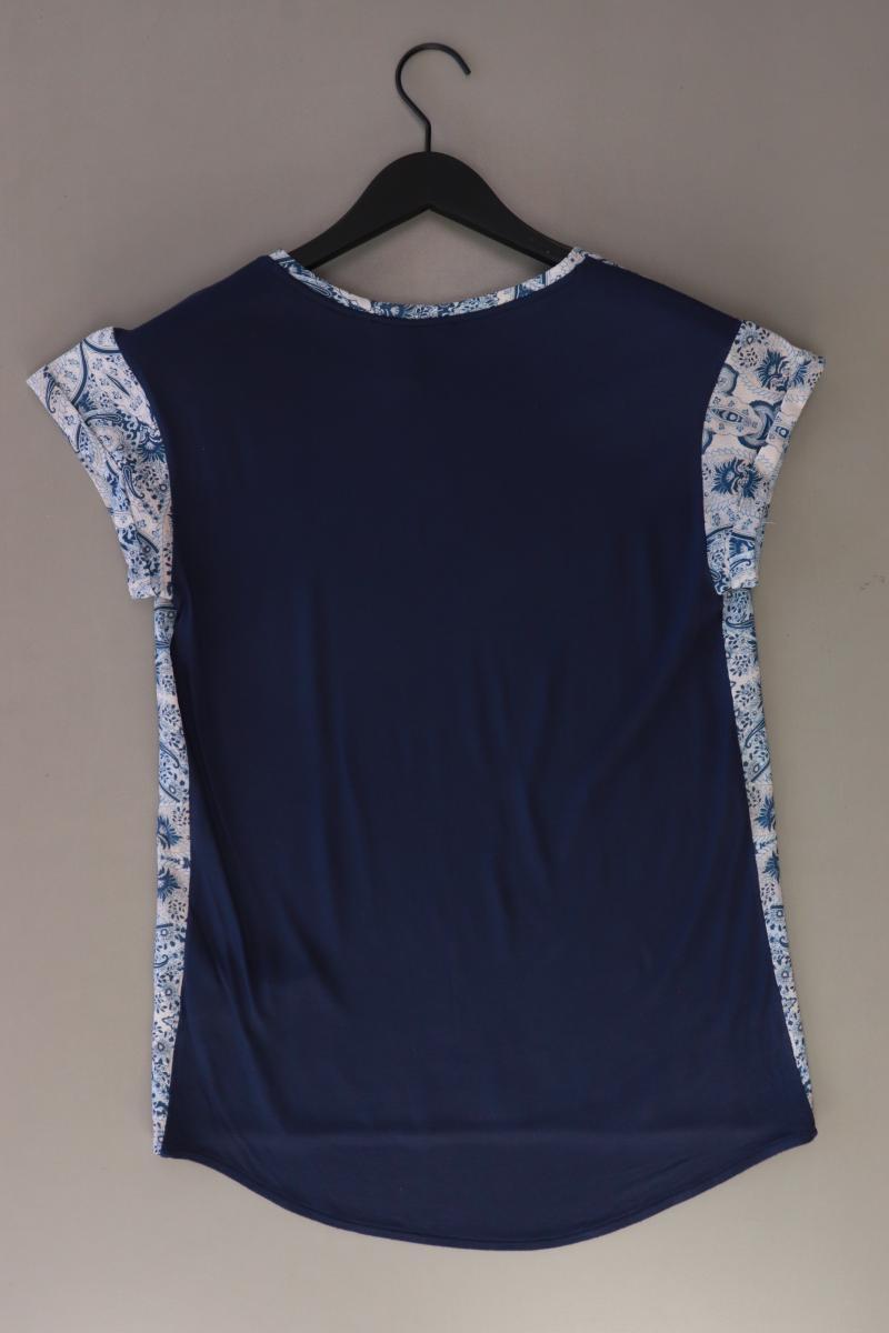 Esprit Kurzarmbluse Gr. M mit Paisleymuster blau aus Viskose