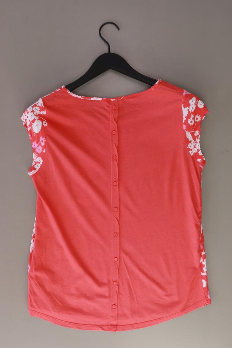 Opus Kurzarmbluse Gr. 38 mit Blumenmuster rot aus Viskose