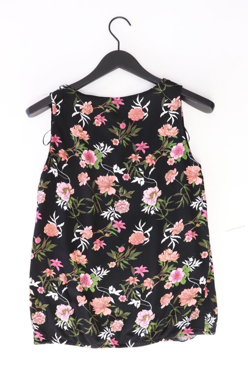 Tom Tailor Ärmellose Bluse Gr. 40 mit Blumenmuster schwarz aus Viskose