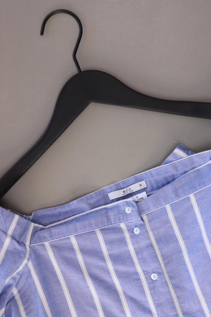 edc by Esprit Regular Bluse Gr. M gestreift 3/4 Ärmel mit Carmen-Ausschnitt blau