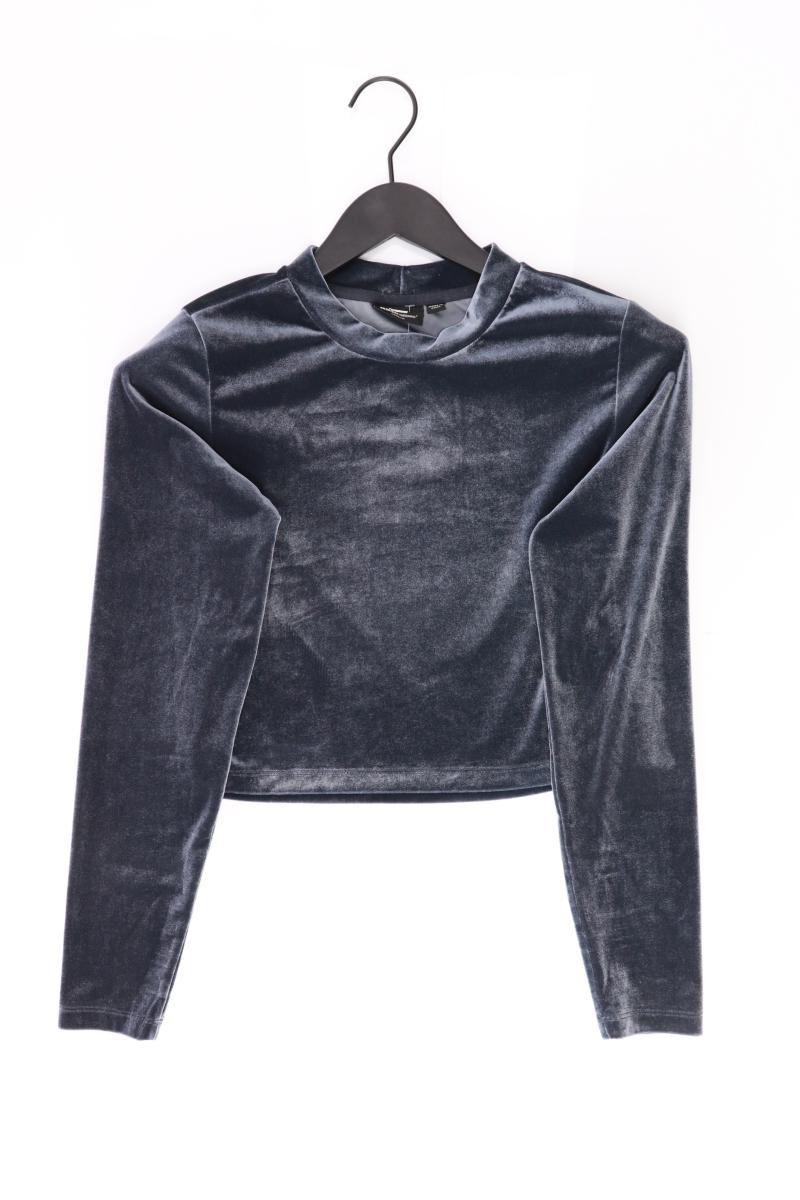 Dr. Denim Cropped Shirt Gr. M Langarm grau aus Polyester