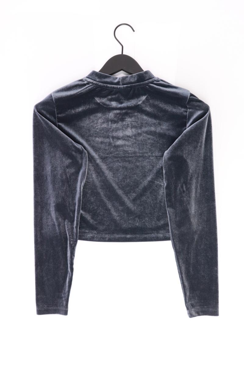 Dr. Denim Cropped Shirt Gr. M Langarm grau aus Polyester