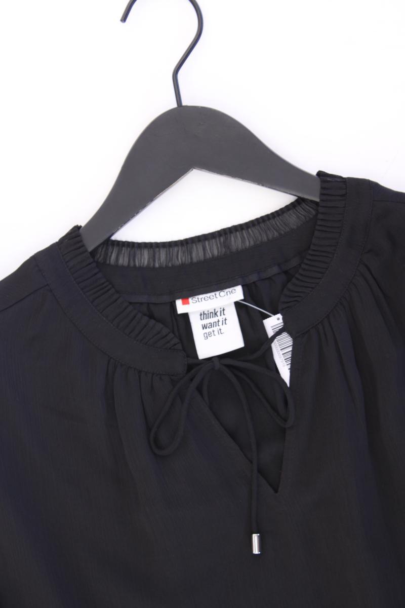 Street One Chiffonbluse Gr. 38 neuwertig Langarm schwarz