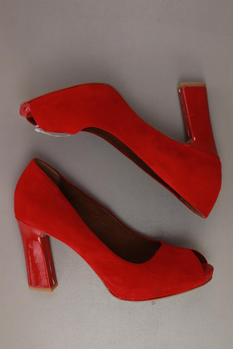 Tamaris Pumps Gr. 40 rot aus Leder