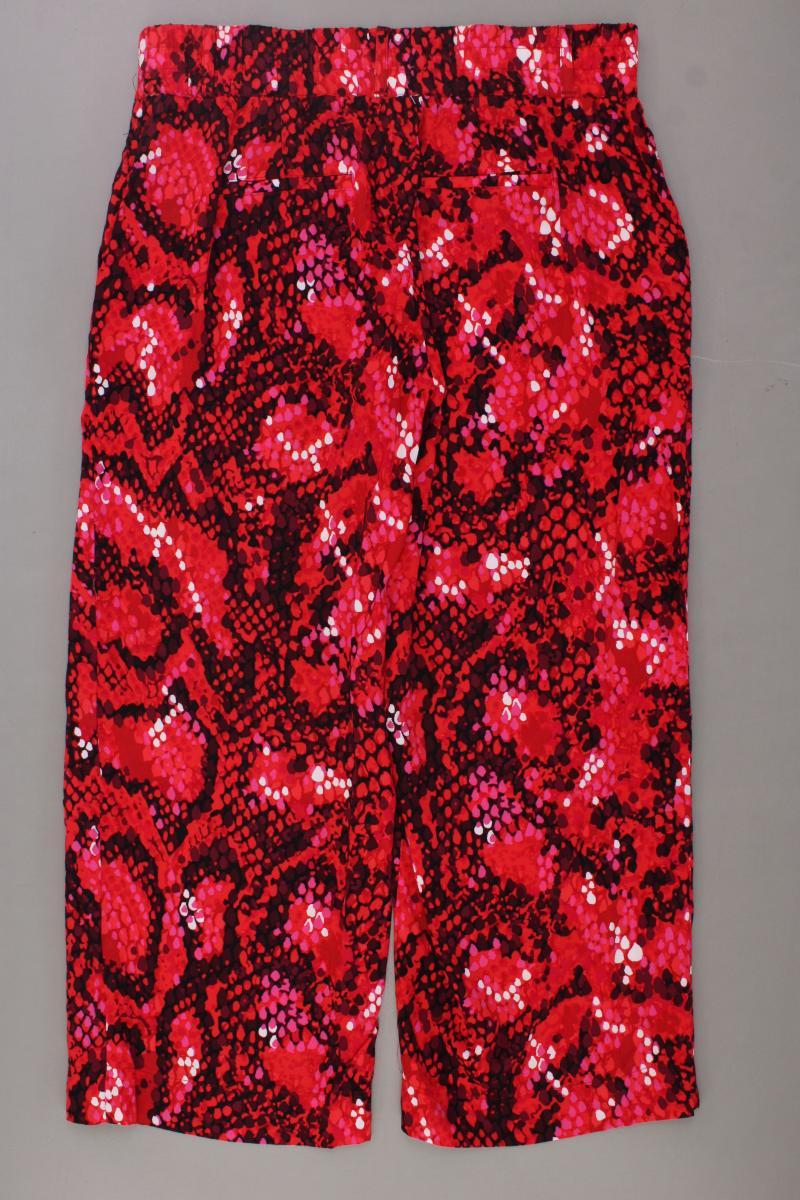 Street One Stoffhose Gr. 40/L26 mit Tierdruck neuwertig rot aus Viskose