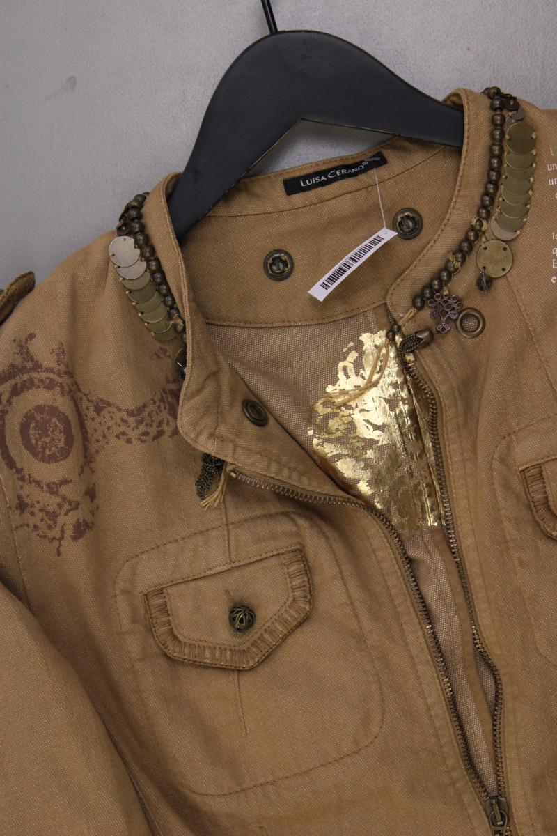 Luisa Cerano Übergangsjacke Gr. 40 braun aus Baumwolle