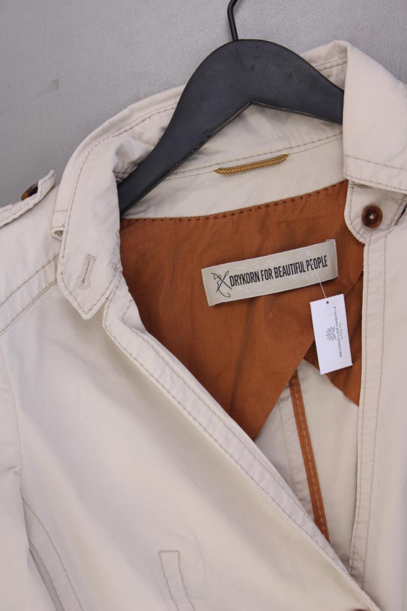 Drykorn Übergangsjacke Gr. 40 creme aus Baumwolle