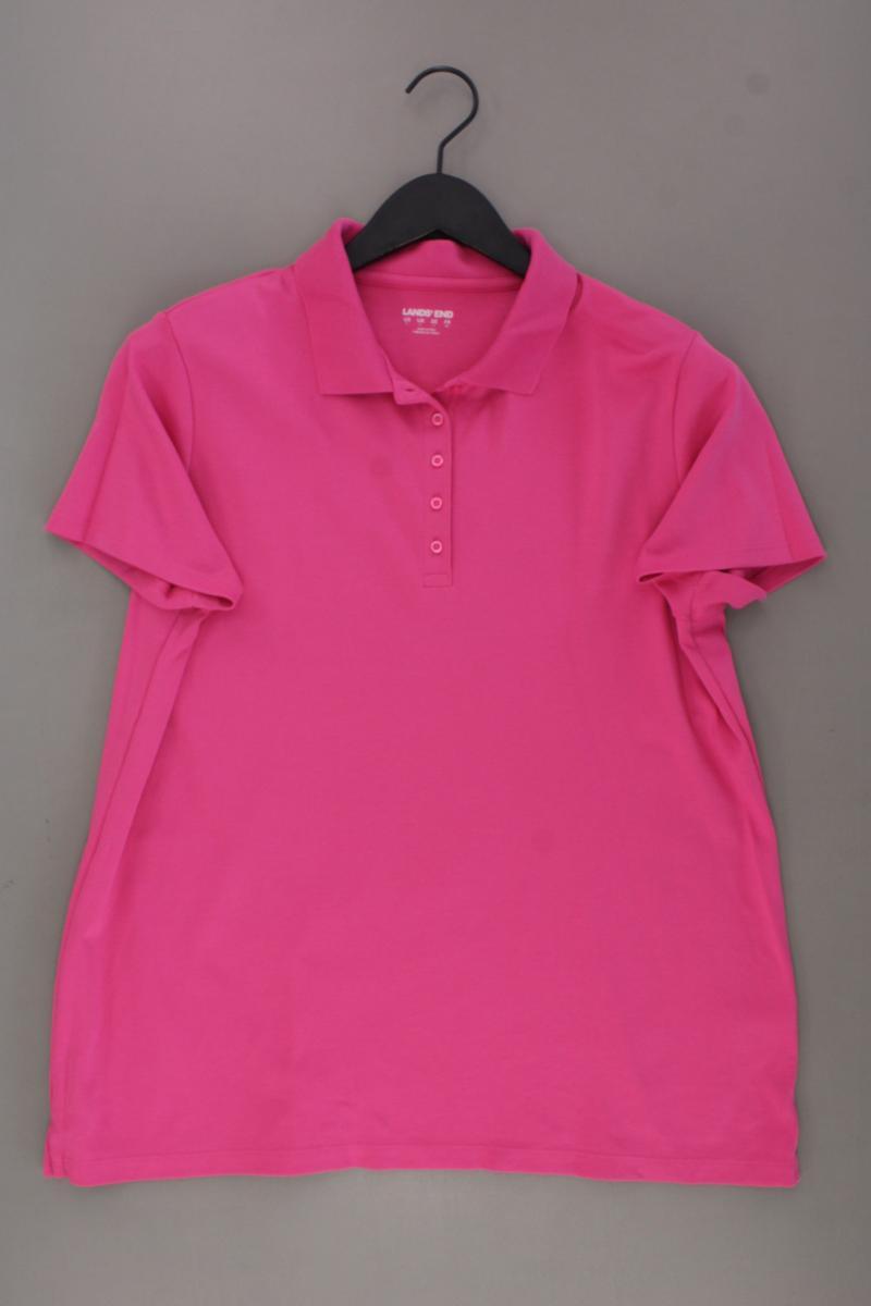 Lands' End Poloshirt Gr. L neuwertig Kurzarm pink aus Baumwolle
