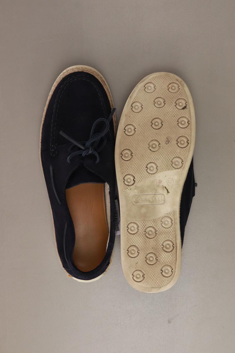Cortefiel Bootsschuhe für Herren Gr. 42 blau aus Leder