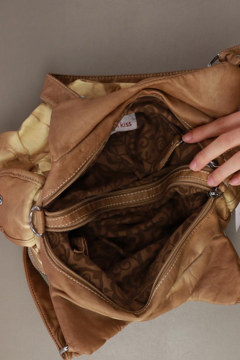 Schultertasche braun aus Kunstleder