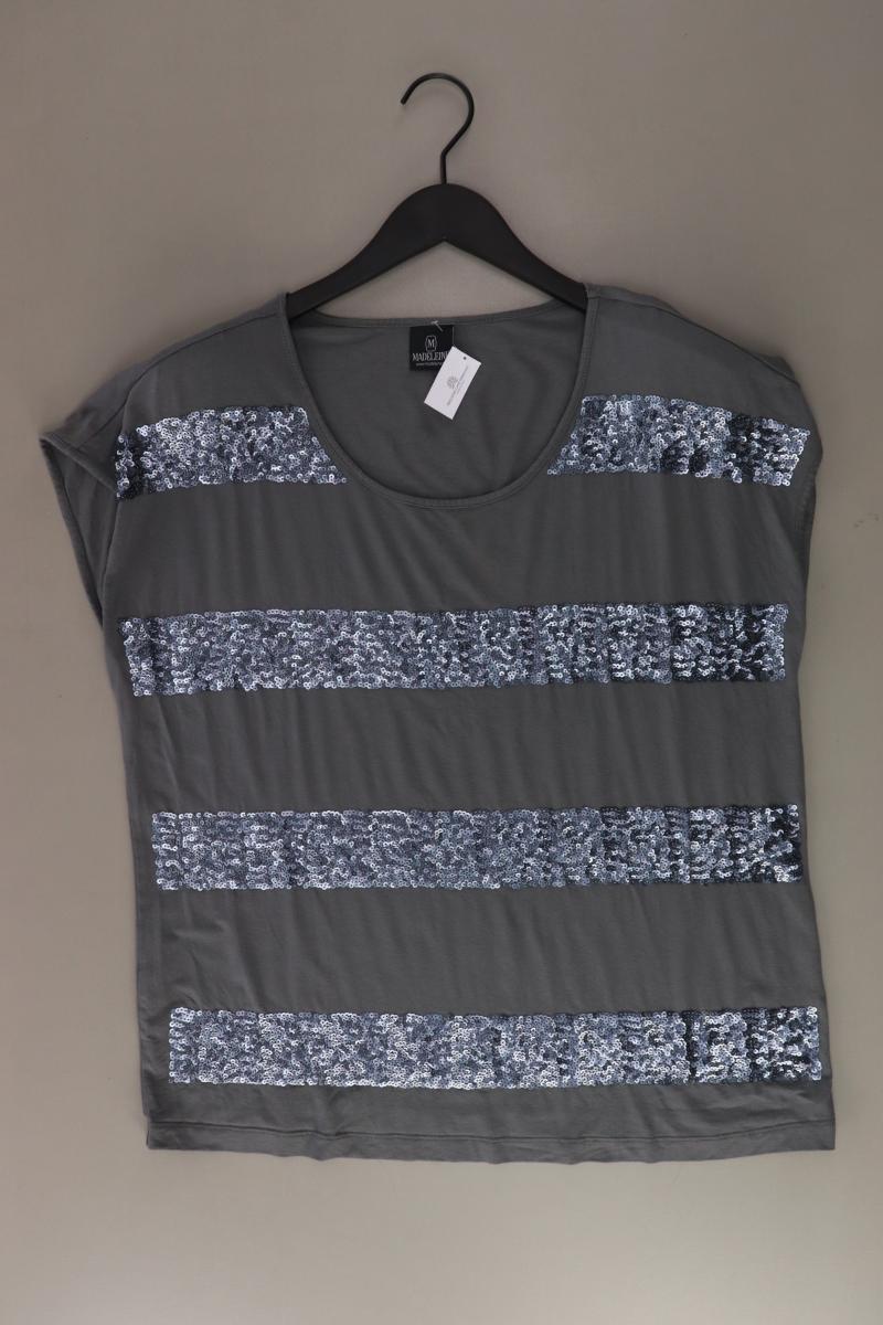 Madeleine T-Shirt Gr. M Kurzarm mit Pailletten grau