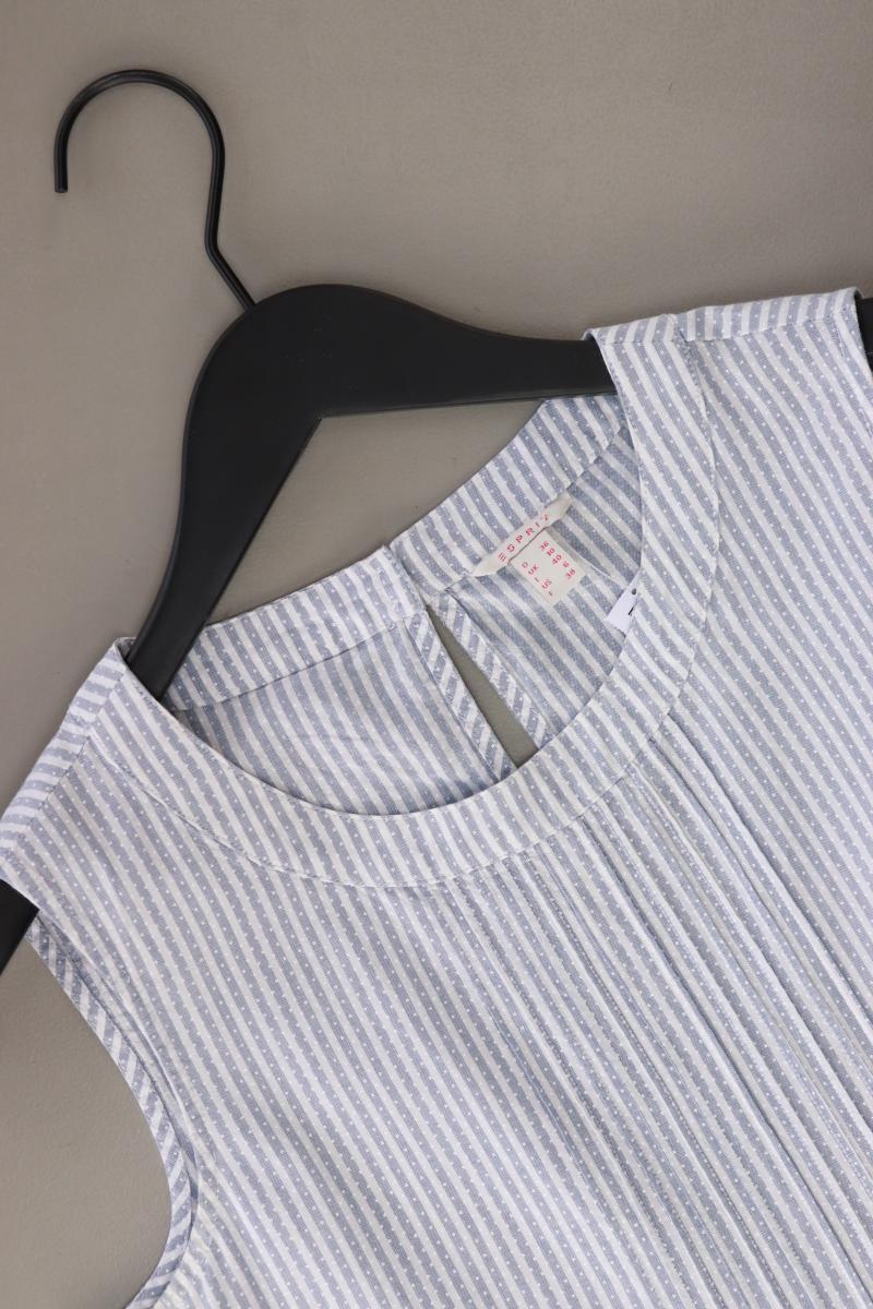 Esprit Ärmellose Bluse Gr. 36 gestreift blau aus Baumwolle