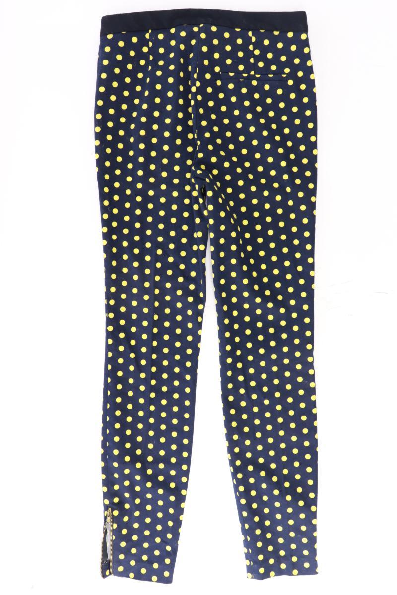 Zara Stoffhose Gr. XS gepunktet blau aus Baumwolle