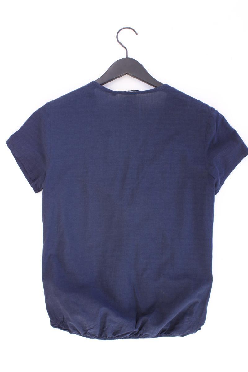 Tom Tailor Kurzarmbluse Gr. 38 blau aus Baumwolle