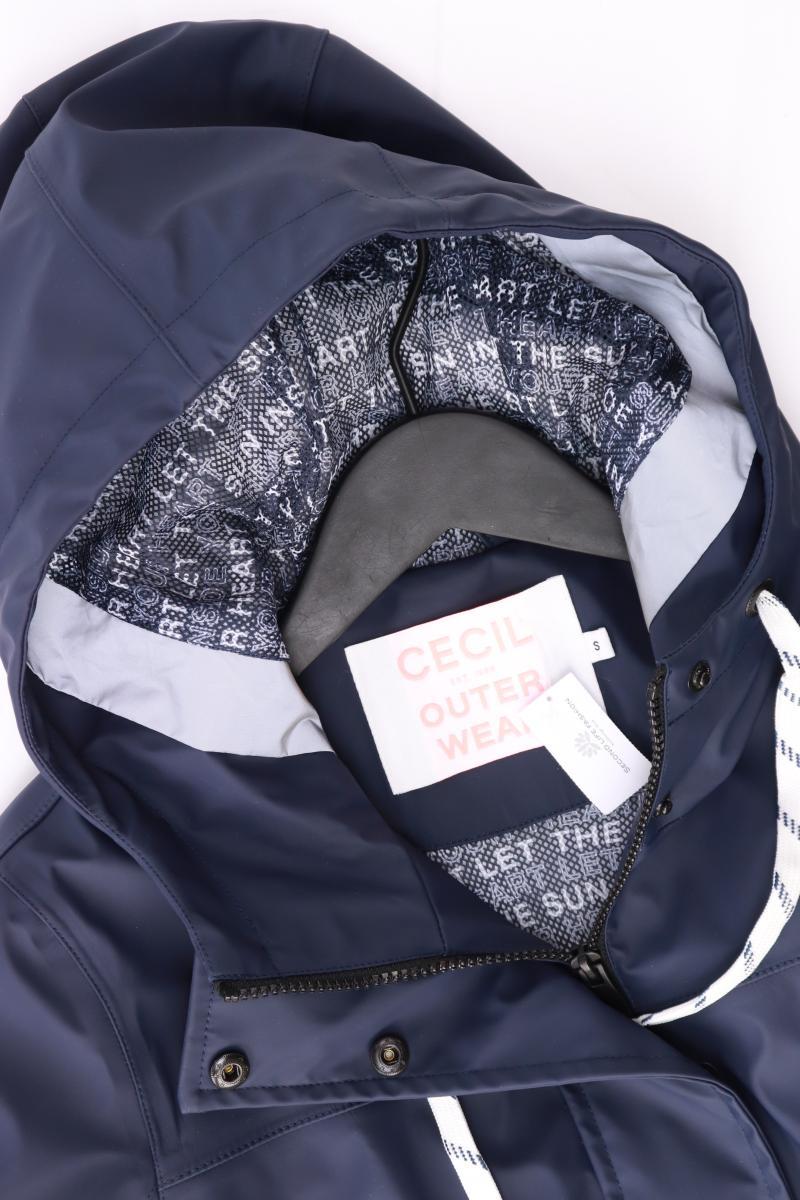Cecil Regenmantel Gr. S neuwertig blau aus Polyester