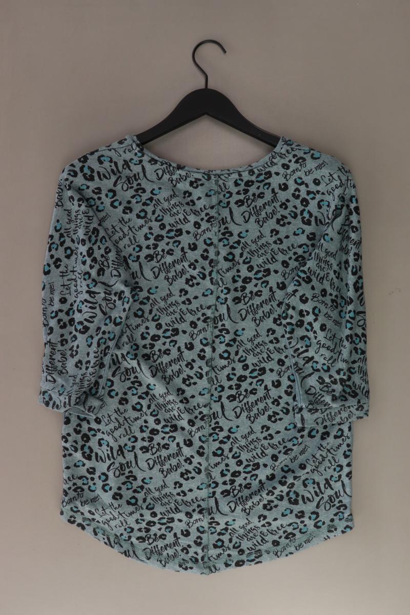 Cecil Feinstrickpullover Gr. M mit Tierdruck türkis aus Viskose