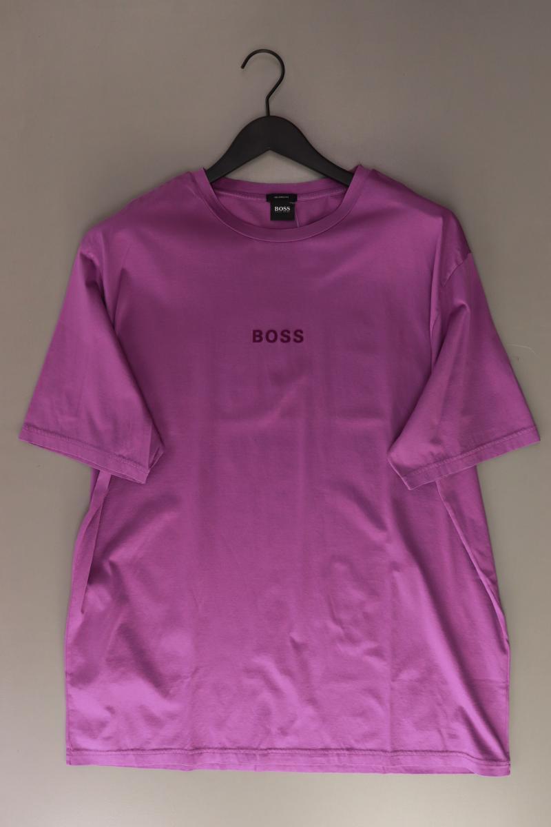 BOSS by Hugo Boss T-Shirt für Herren Gr. XL Kurzarm lila aus Baumwolle