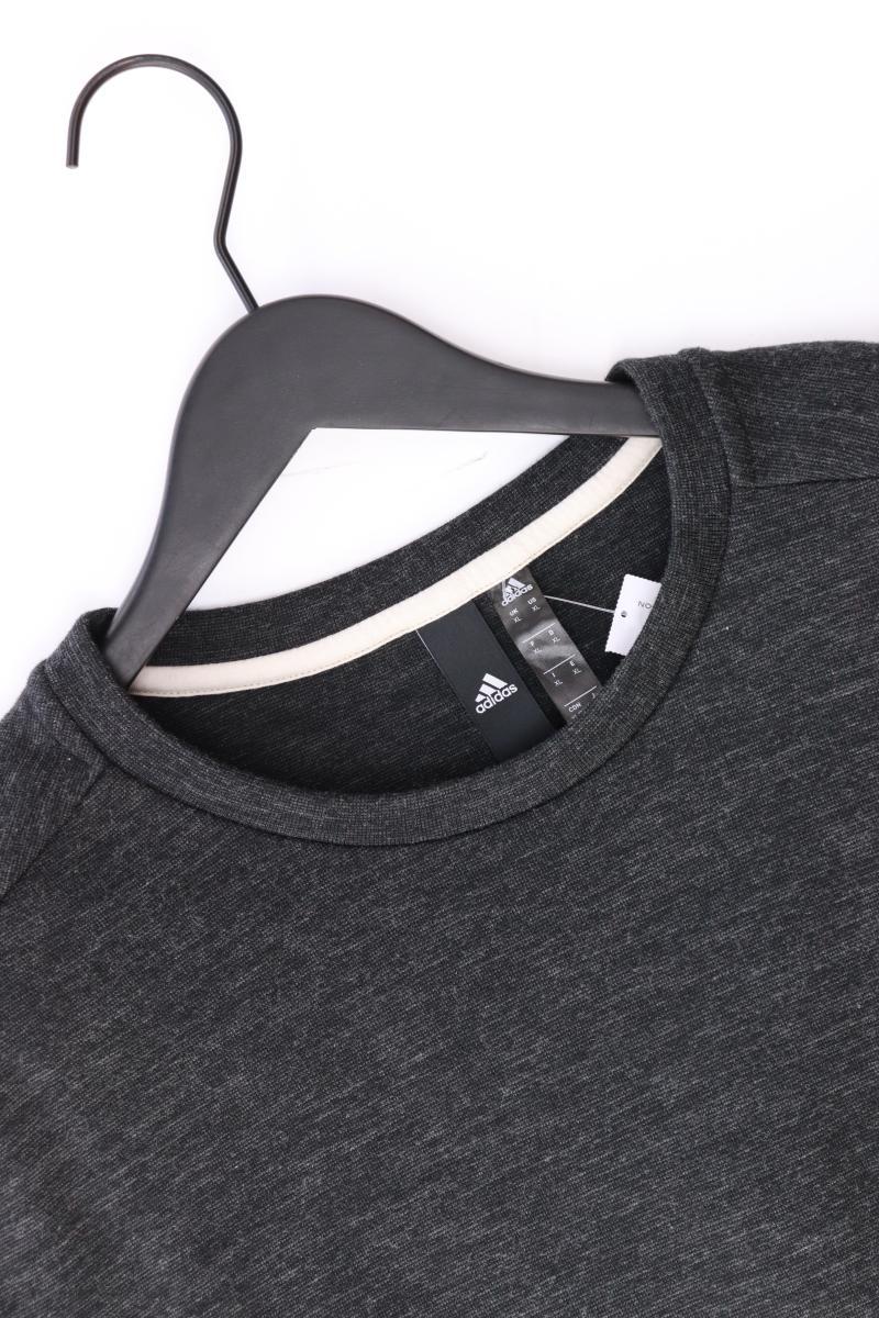 Adidas Feinstrickpullover für Herren Gr. XL grau aus Baumwolle