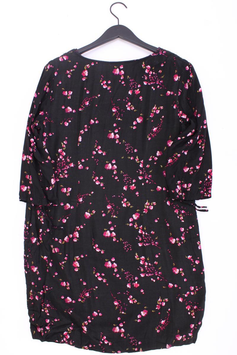 Street One Midikleid Gr. 40 mit Blumenmuster 3/4 Ärmel schwarz aus Viskose