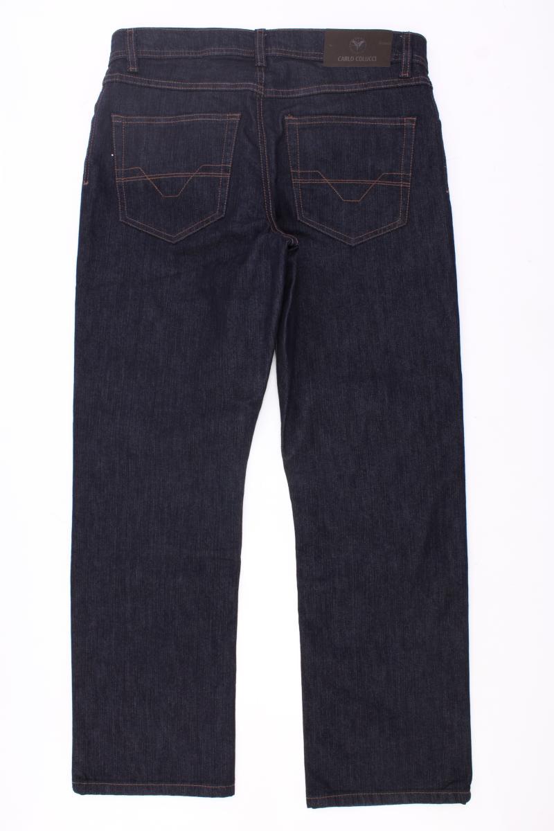 Carlo Colucci Straight Jeans für Herren Gr. W33/L30 Modell Enrico blau