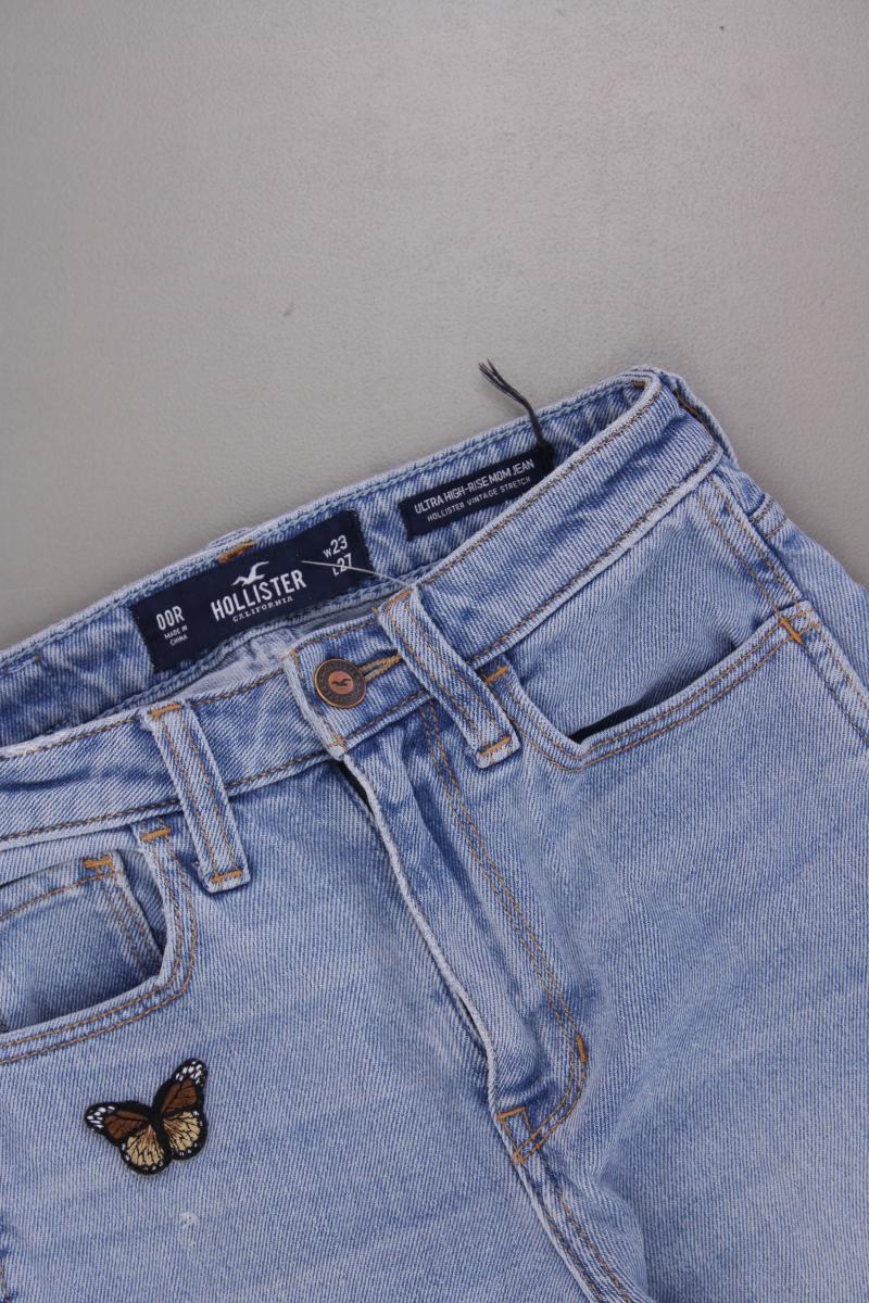 Hollister Mom Jeans Gr. W23/L27 blau aus Baumwolle
