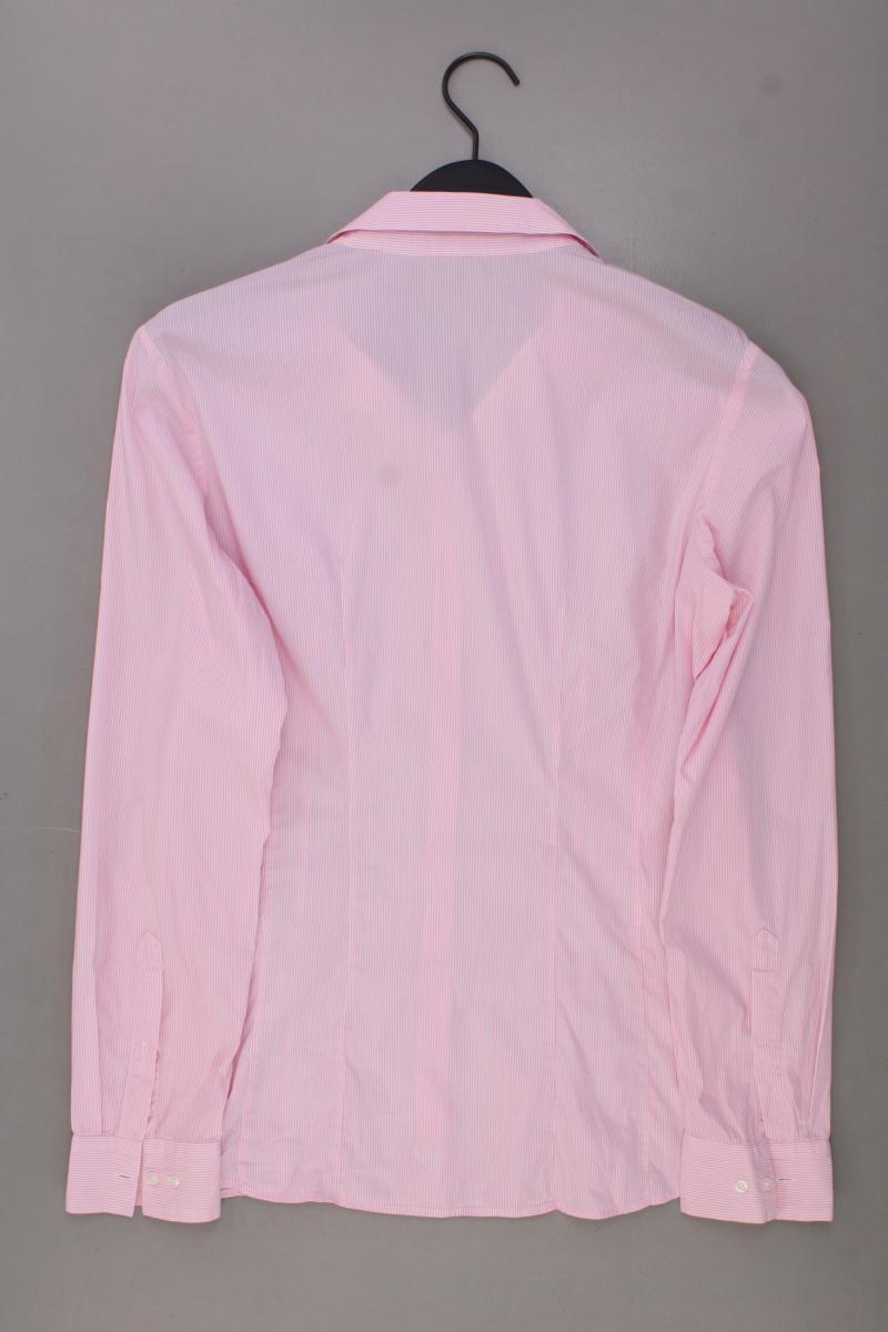 Hugo Boss Langarmbluse Gr. 42 gestreift rosa aus Baumwolle