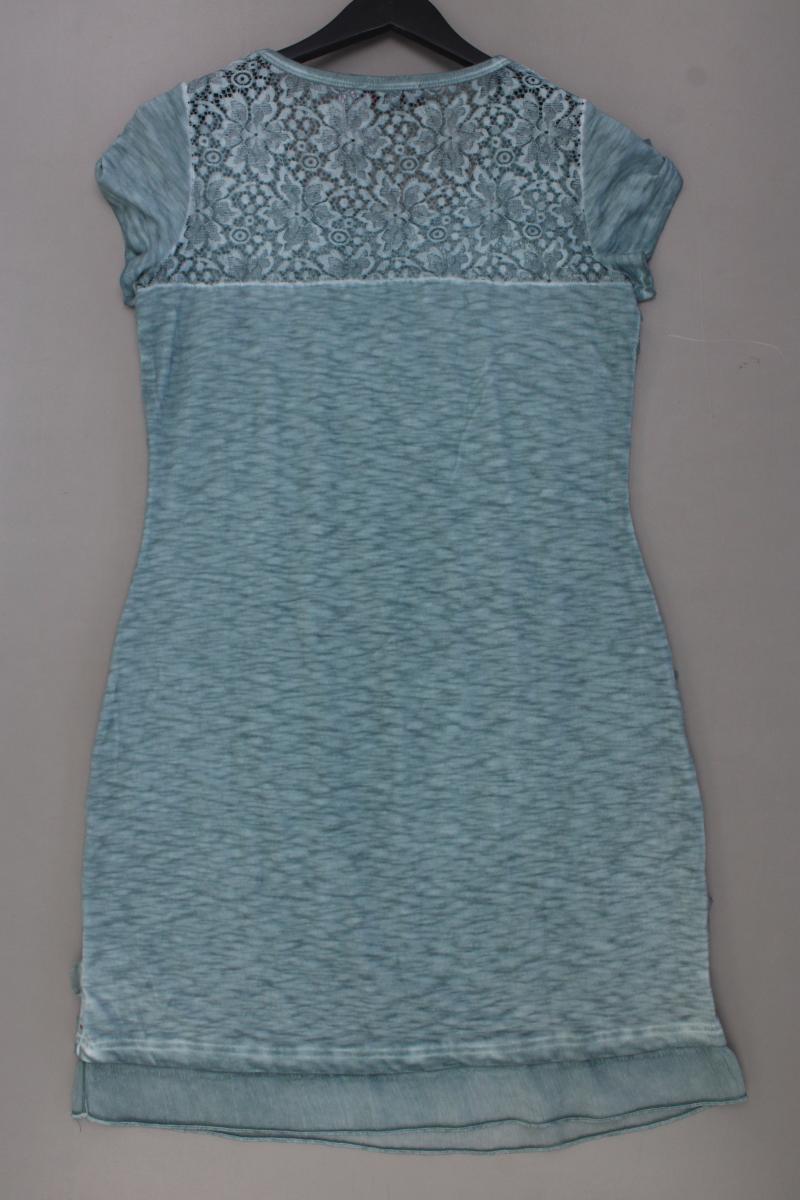 Tesini Kurzarmkleid Gr. 40 mit Pailletten türkis aus Viskose