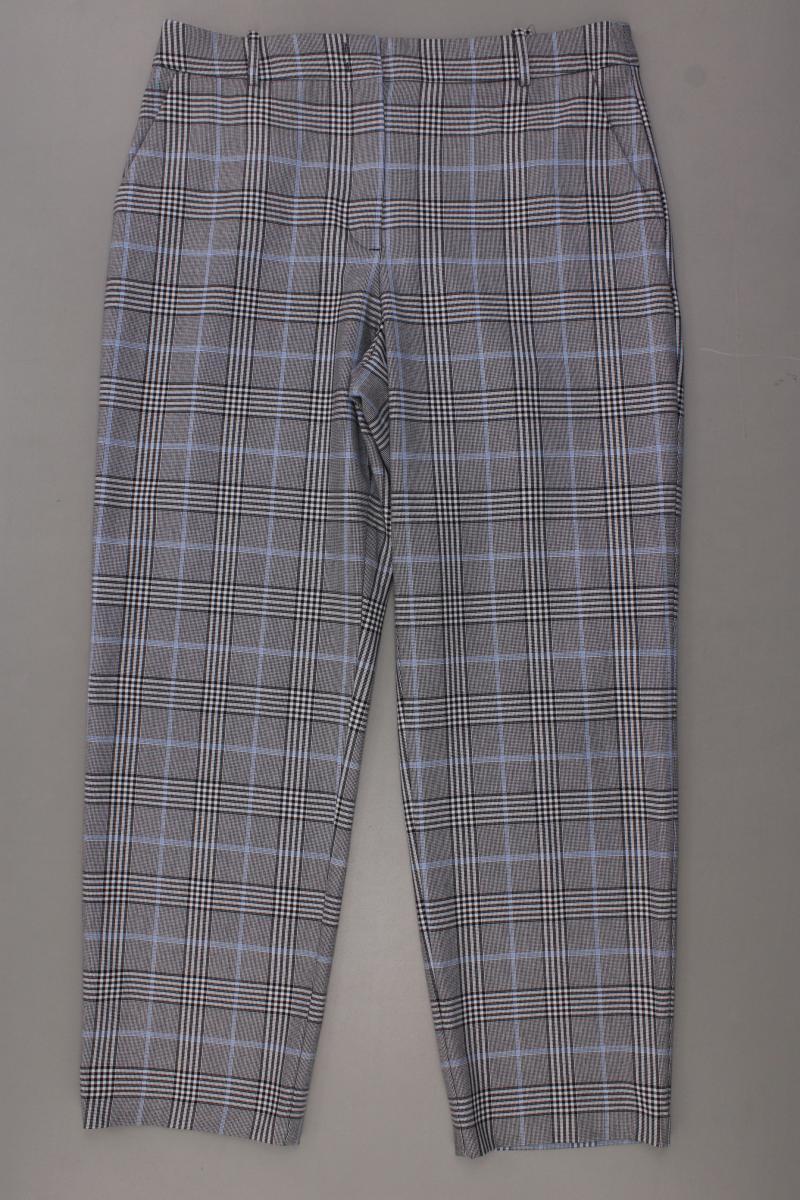 Hallhuber Stoffhose Gr. 40 kariert neuwertig grau aus Polyester