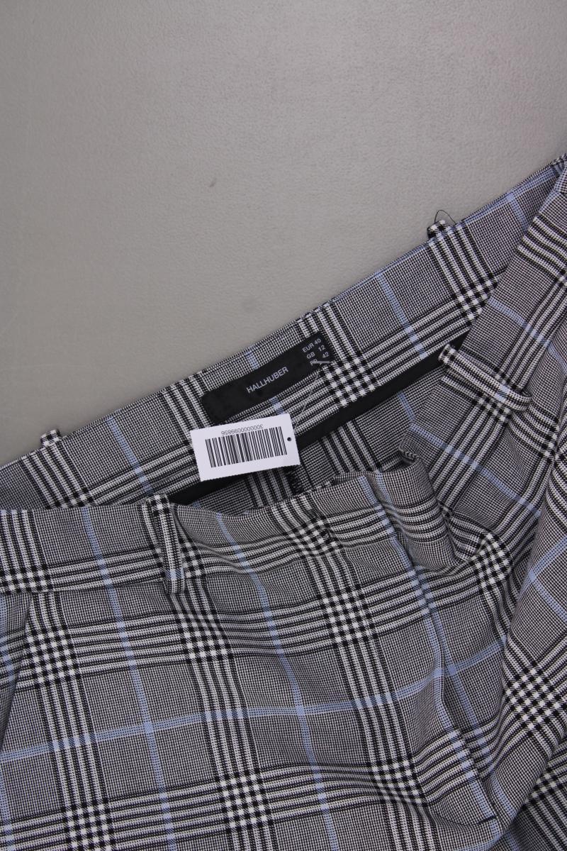 Hallhuber Stoffhose Gr. 40 kariert neuwertig grau aus Polyester