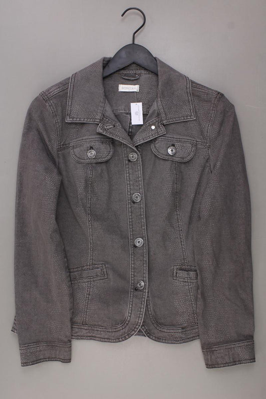 Bonita Übergangsjacke Gr. 42 grau aus Baumwolle